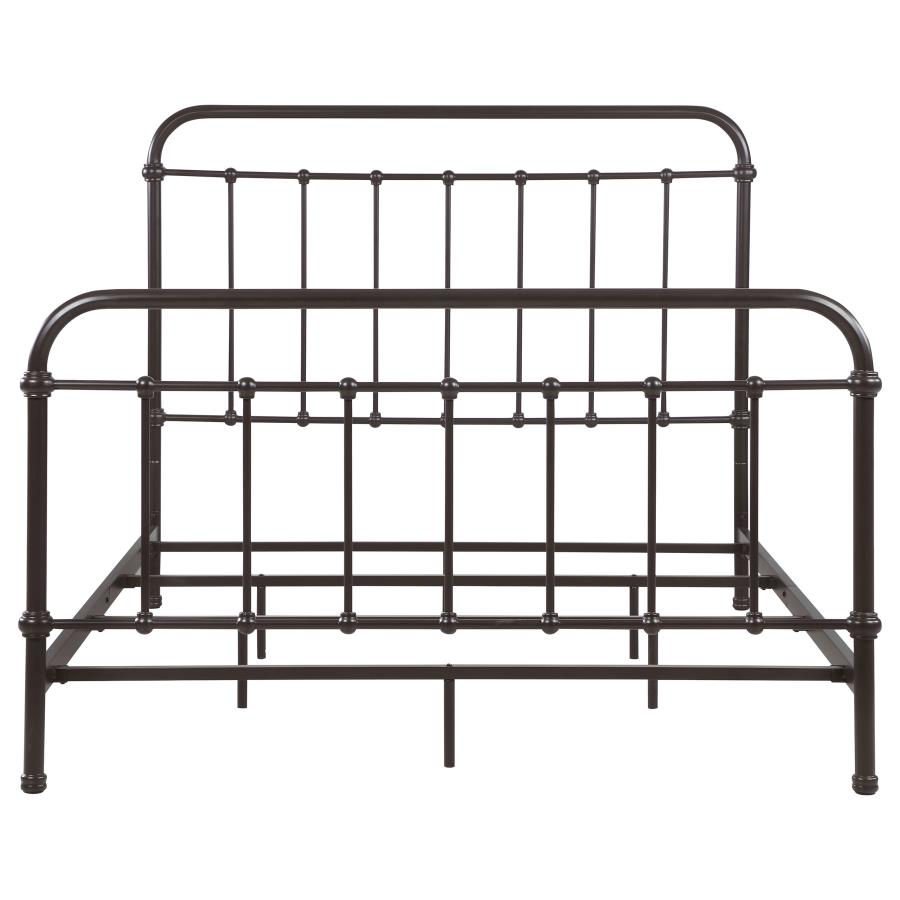 (image for) Livingston Metal Eastern King Open Frame Bed Dark Bronze