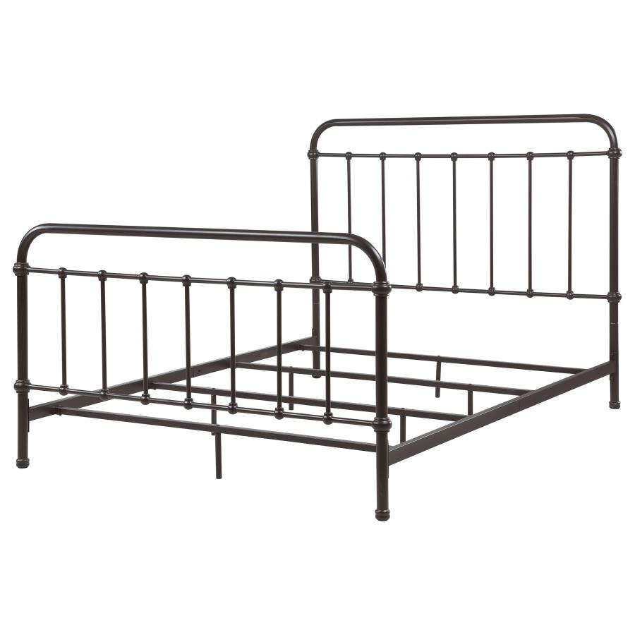 (image for) Livingston Metal Eastern King Open Frame Bed Dark Bronze