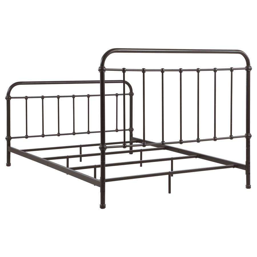 (image for) Livingston Metal Eastern King Open Frame Bed Dark Bronze