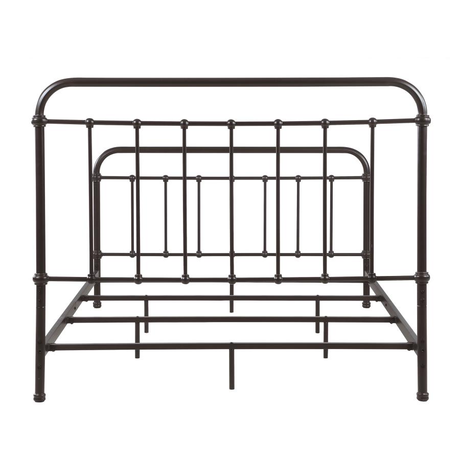 (image for) Livingston Metal Eastern King Open Frame Bed Dark Bronze