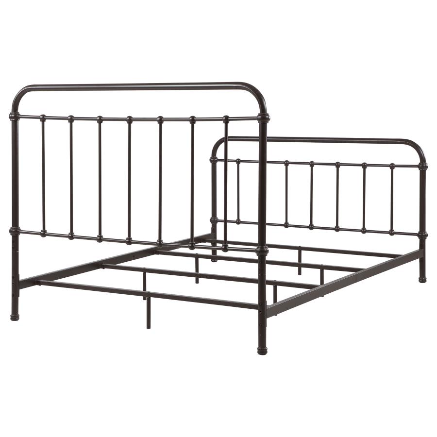 (image for) Livingston Metal Eastern King Open Frame Bed Dark Bronze