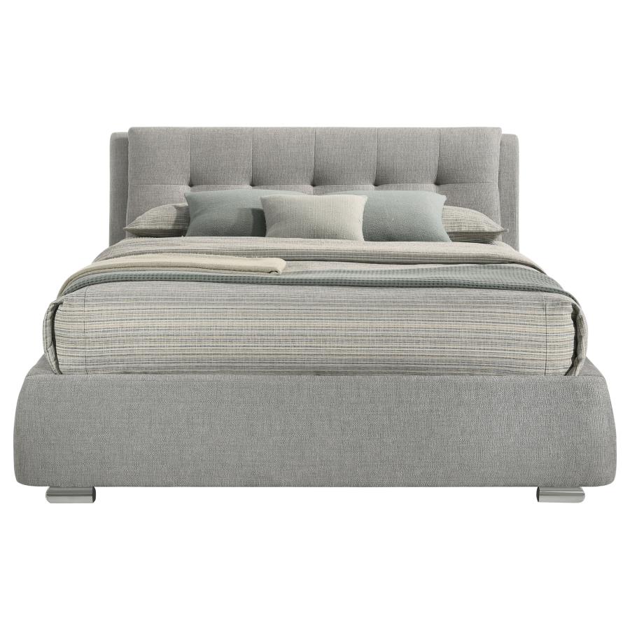 (image for) Fenbrook Upholstered Eastern King Storage Panel Bed Grey