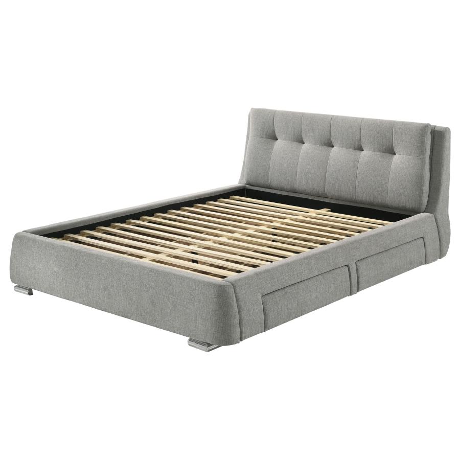 (image for) Fenbrook Upholstered Eastern King Storage Panel Bed Grey