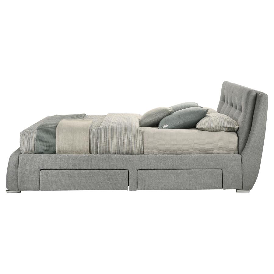 (image for) Fenbrook Upholstered Eastern King Storage Panel Bed Grey