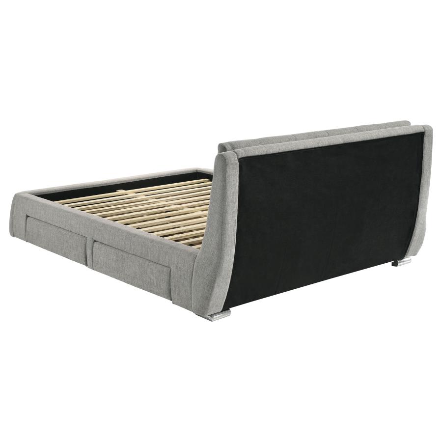 (image for) Fenbrook Upholstered Eastern King Storage Panel Bed Grey