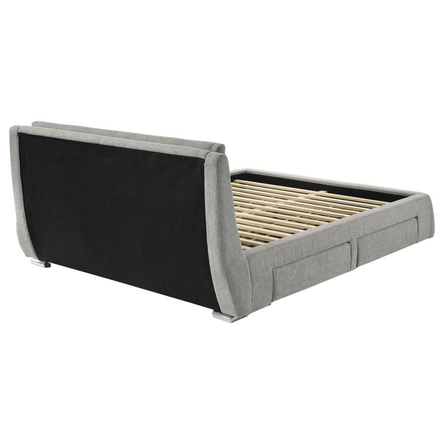 (image for) Fenbrook Upholstered Eastern King Storage Panel Bed Grey