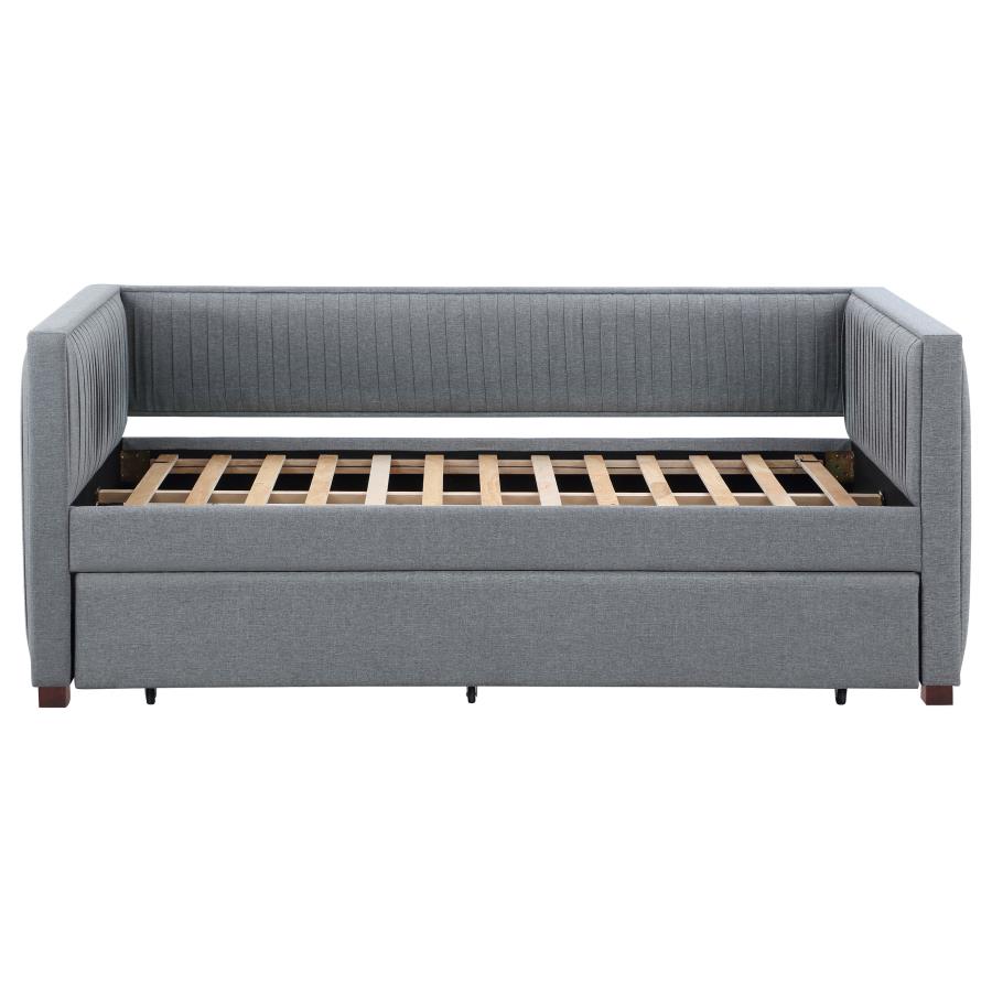 (image for) Brodie Upholstered Twin Daybed with Trundle Grey