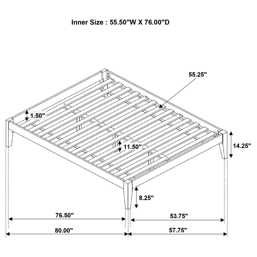 (image for) Hounslow Full Universal Platform Bed Cappuccino