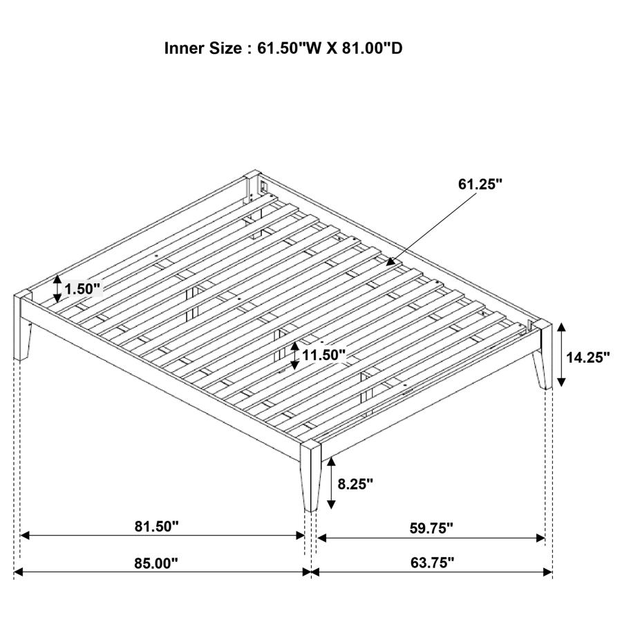 (image for) Hounslow Queen Universal Platform Bed Cappuccino