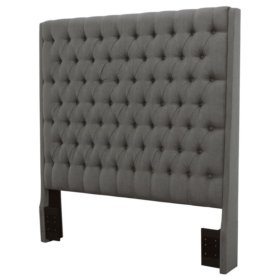 (image for) Camille Upholstered Eastern King Panel Headboard Grey