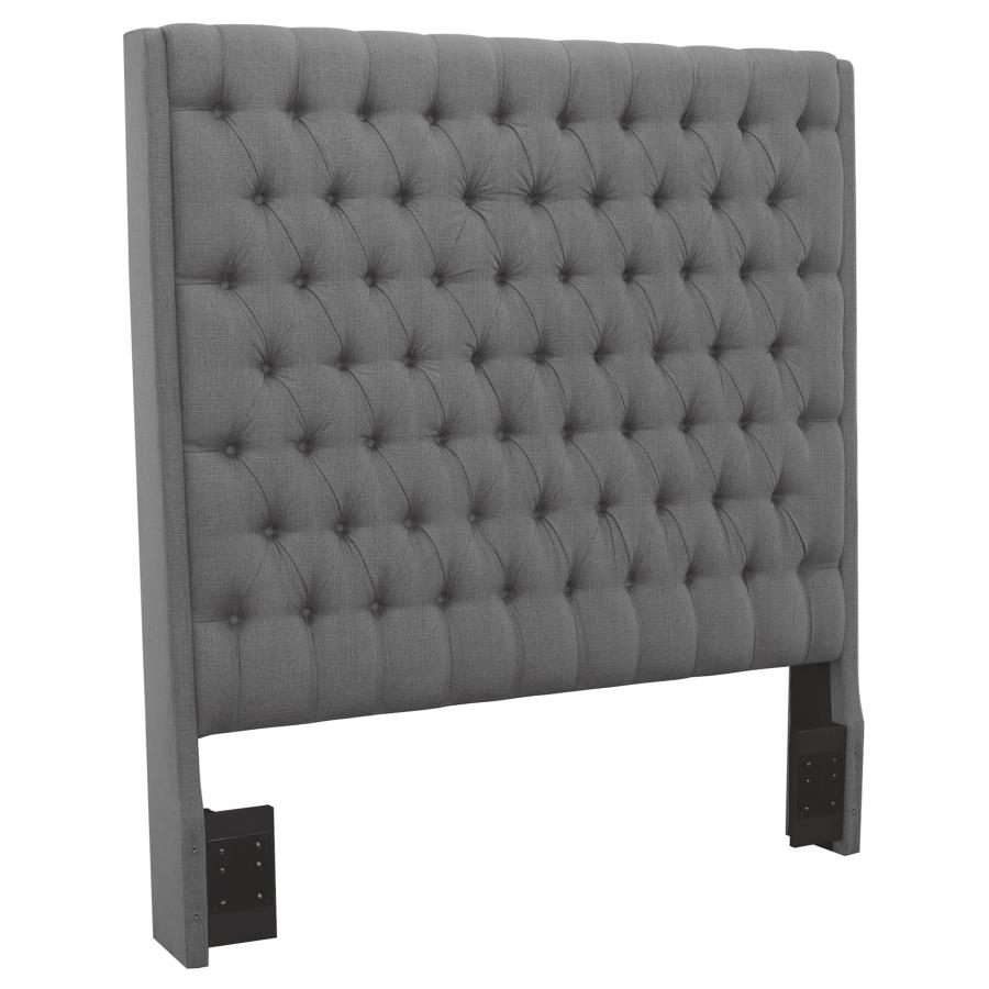 (image for) Camille Upholstered California King Panel Headboard Grey