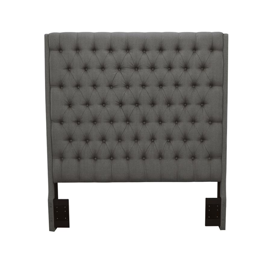 (image for) Camille Upholstered Queen Panel Headboard Grey