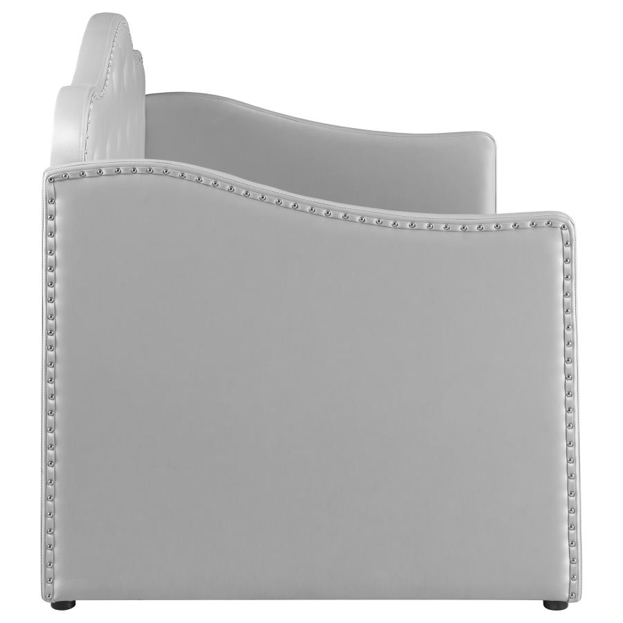 (image for) Elmore Upholstered Twin Daybed with Trundle Light Grey