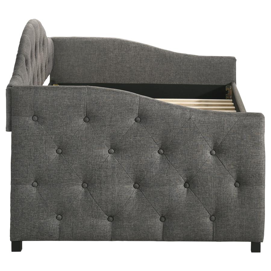 (image for) Sadie Upholstered Twin Daybed with Trundle Grey