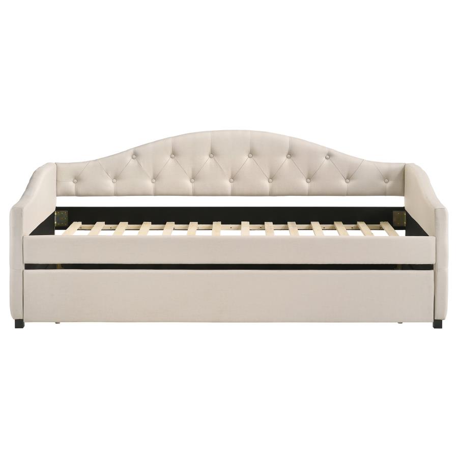 (image for) Sadie Upholstered Twin Daybed with Trundle Taupe