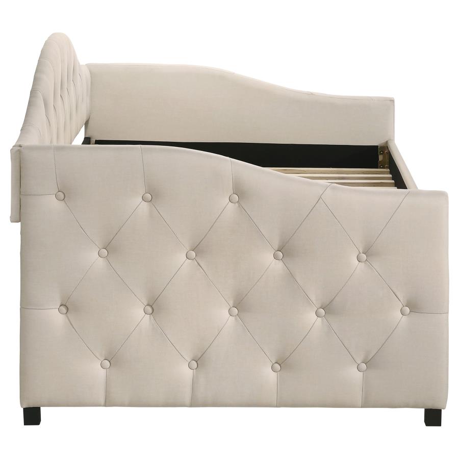 (image for) Sadie Upholstered Twin Daybed with Trundle Taupe