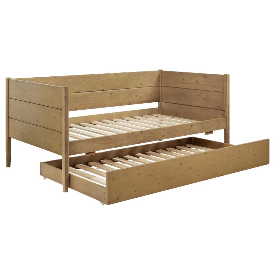 (image for) Calinda Wood Twin Daybed With Trundle Natural
