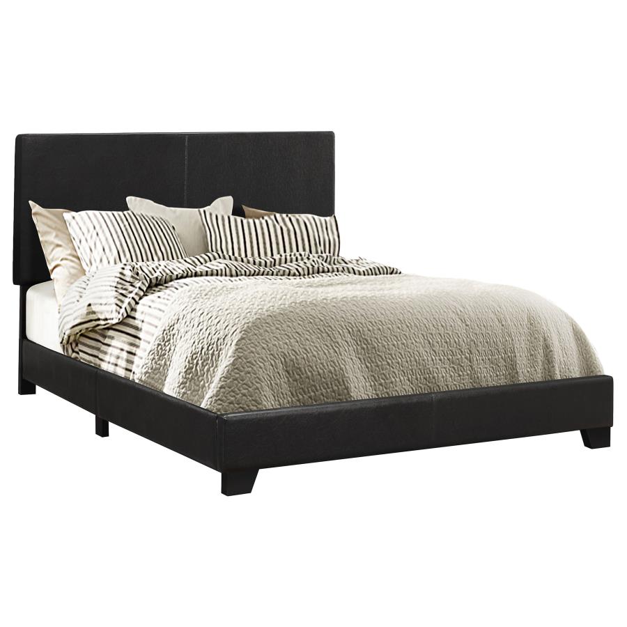 (image for) Dorian Upholstered Queen Panel Bed Black - Click Image to Close