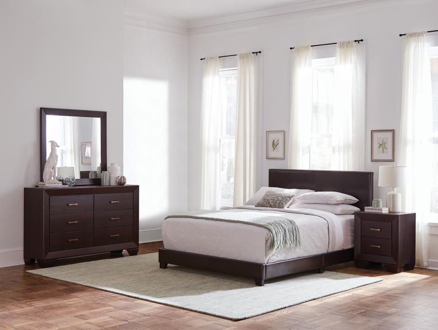 (image for) Dorian 4-piece Eastern King Bedroom Set Dark Cocoa