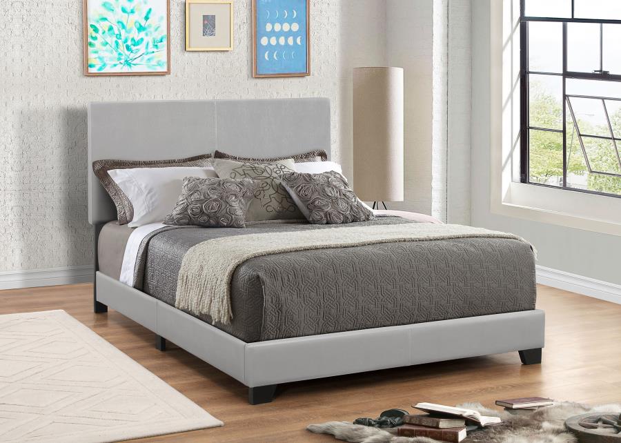 (image for) Dorian Upholstered Queen Panel Bed Grey