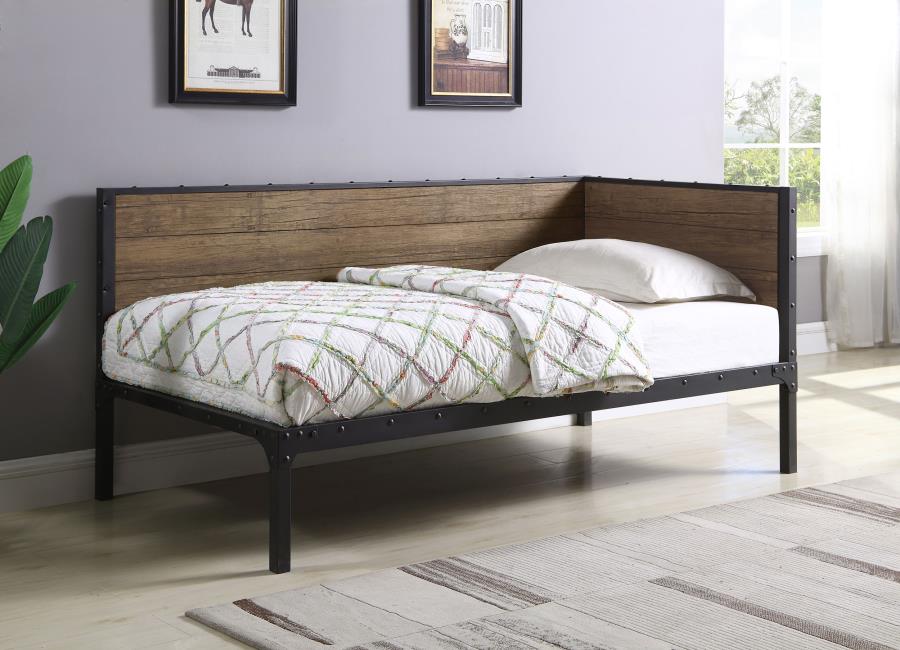 (image for) Getler Metal Twin Daybed Weathered Chestnut