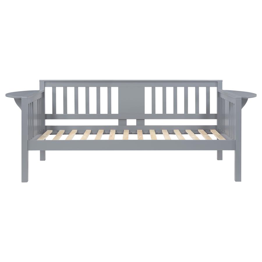 (image for) Bethany Wood Twin Daybed with Drop-down Tables Grey