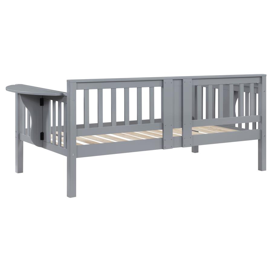 (image for) Bethany Wood Twin Daybed with Drop-down Tables Grey