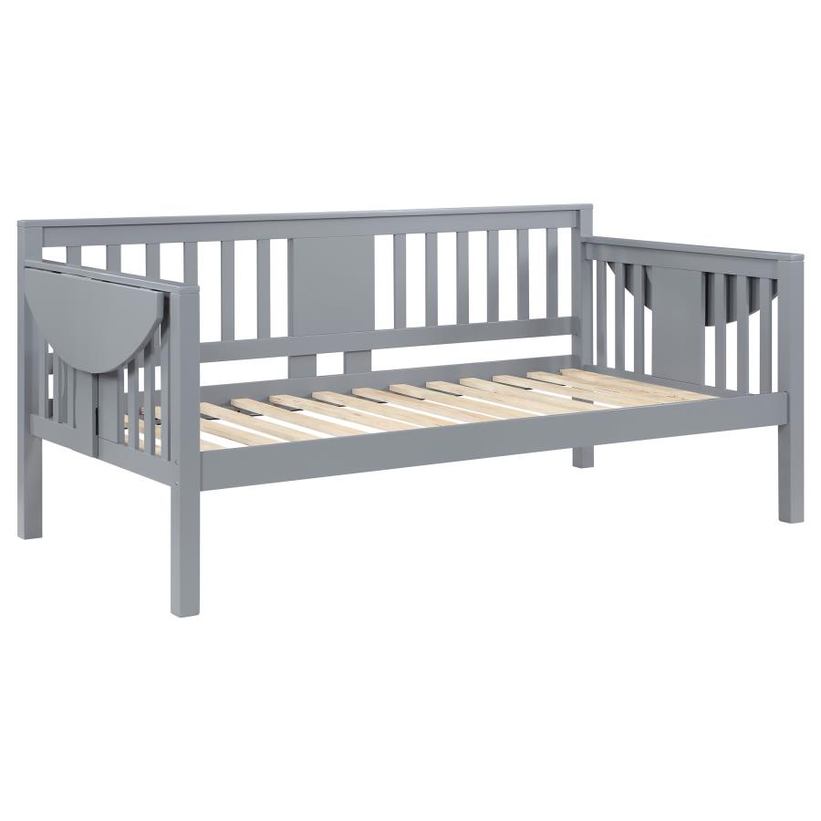 (image for) Bethany Wood Twin Daybed with Drop-down Tables Grey