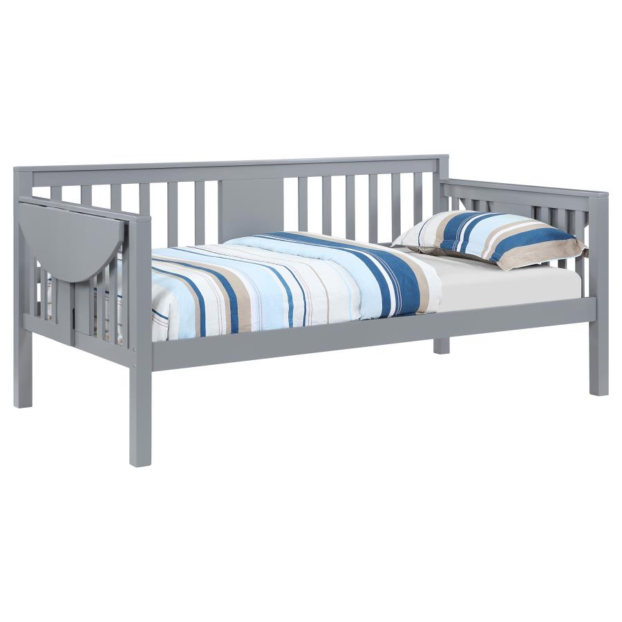 (image for) Bethany Wood Twin Daybed with Drop-down Tables Grey