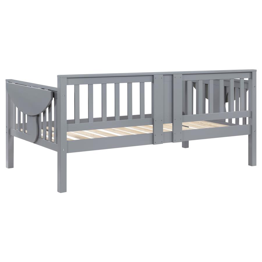 (image for) Bethany Wood Twin Daybed with Drop-down Tables Grey