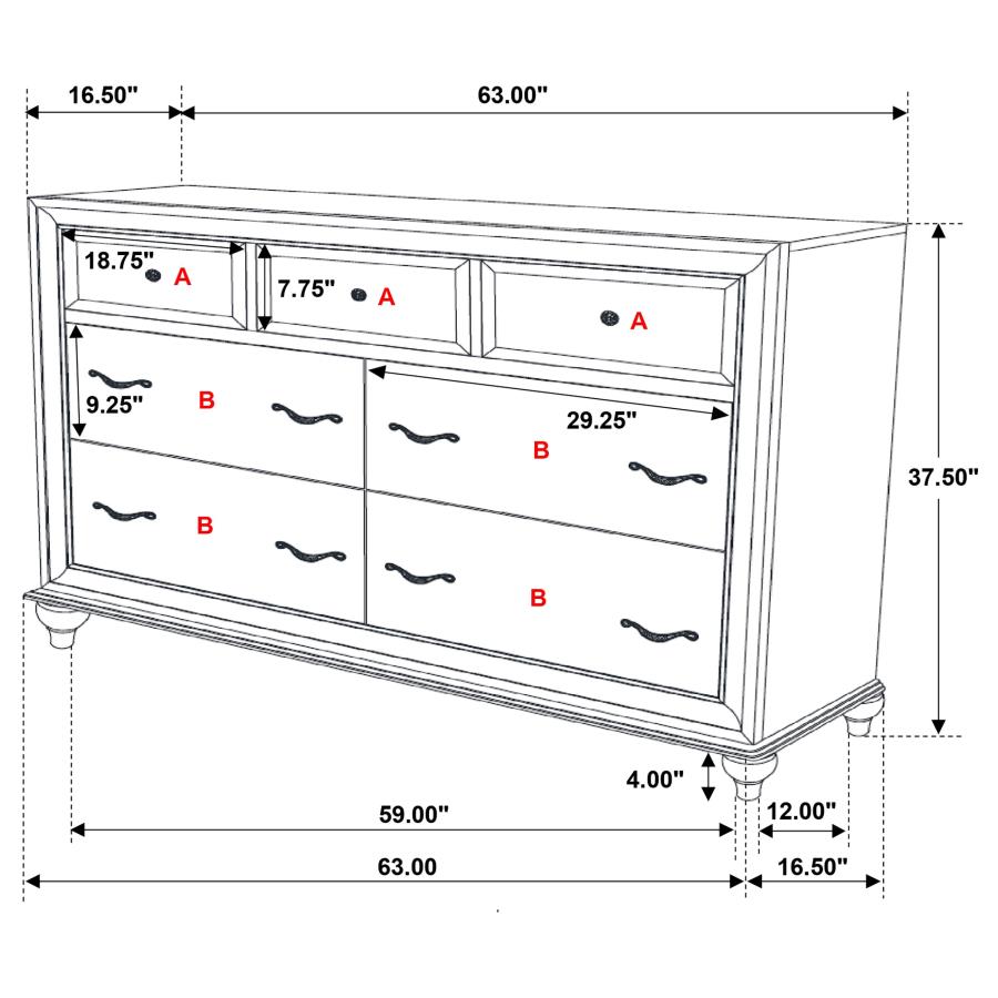 (image for) Barzini 4-piece California King Bedroom Set White