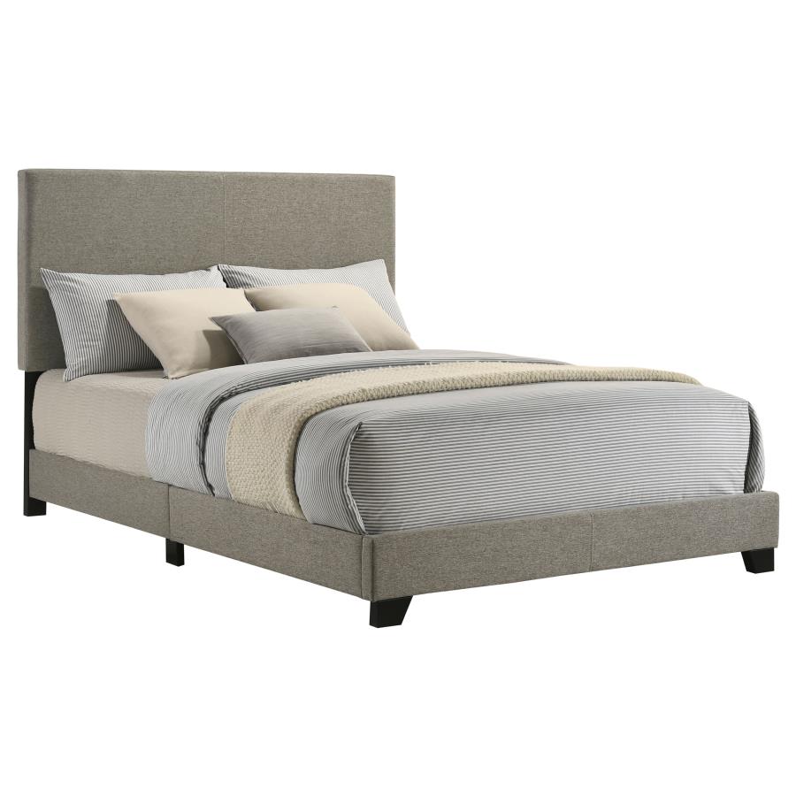 (image for) Dorian Fabric Upholstered Full Panel Bed Taupe