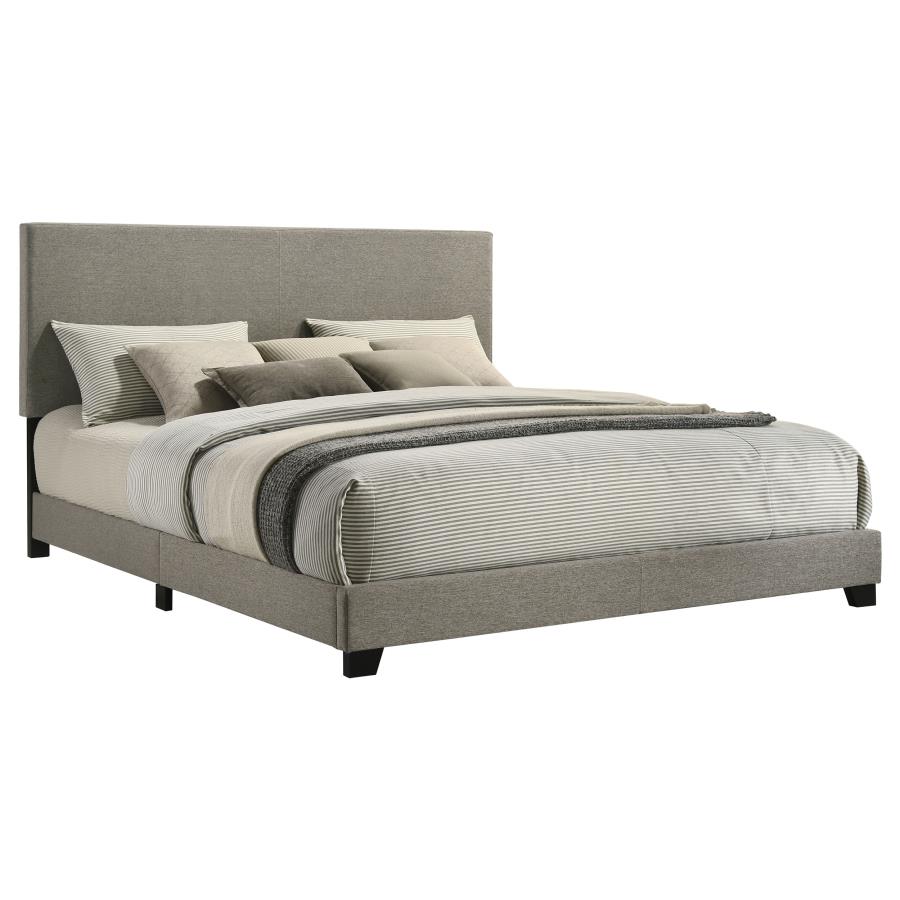 (image for) Dorian Fabric Upholstered California King Panel Bed Taupe