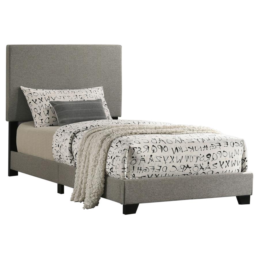 (image for) Dorian Fabric Upholstered Twin Panel Bed Taupe