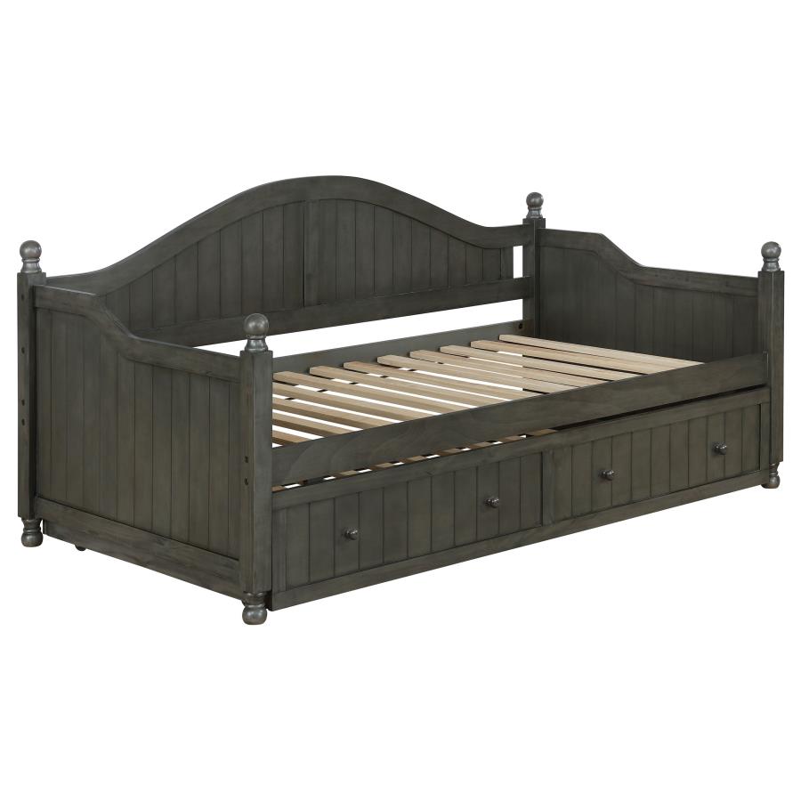 (image for) Julie Ann Wood Twin Daybed with Trundle Warm Grey