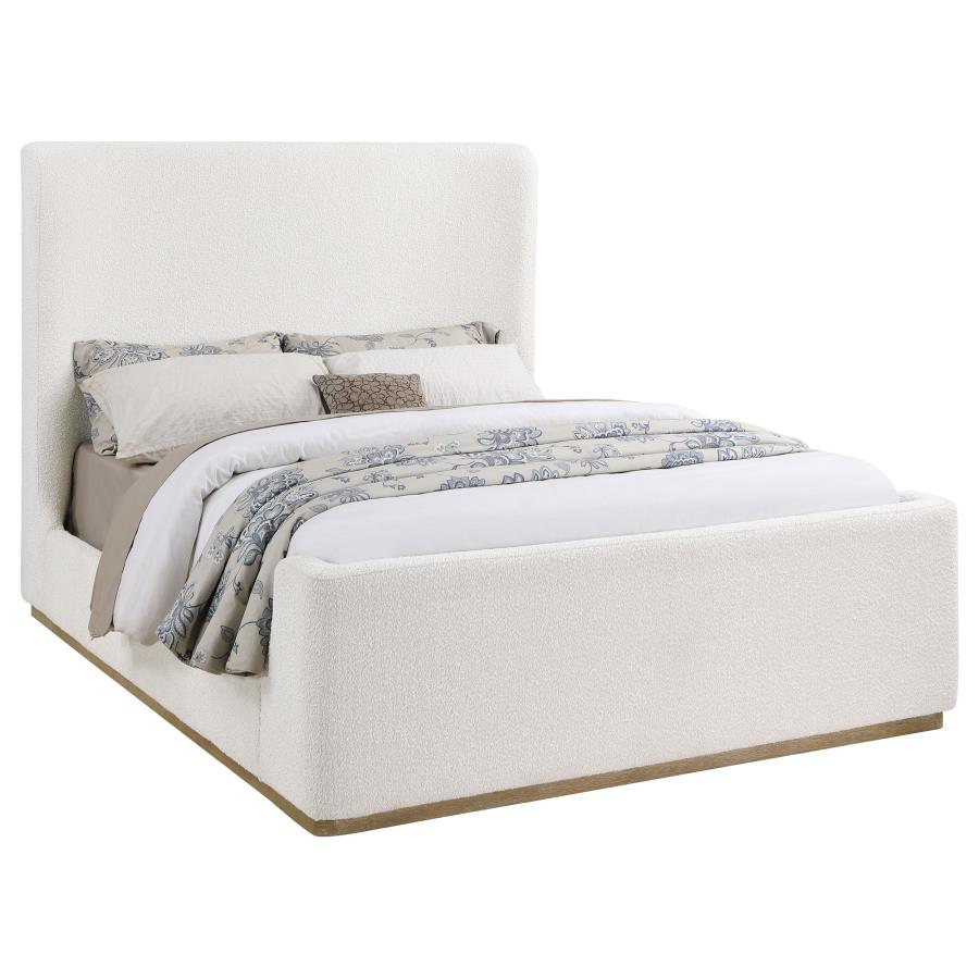 (image for) Nala Upholstered Queen Sleigh Bed Cream