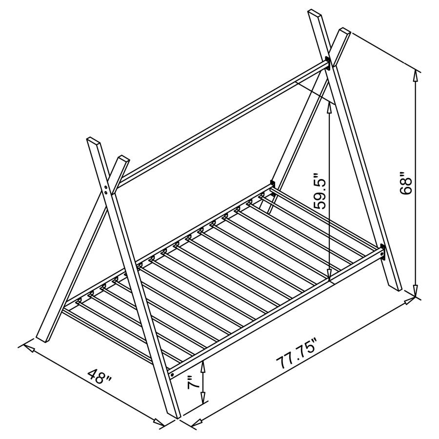 (image for) Fultonville Metal Twin Tent Bed Pink