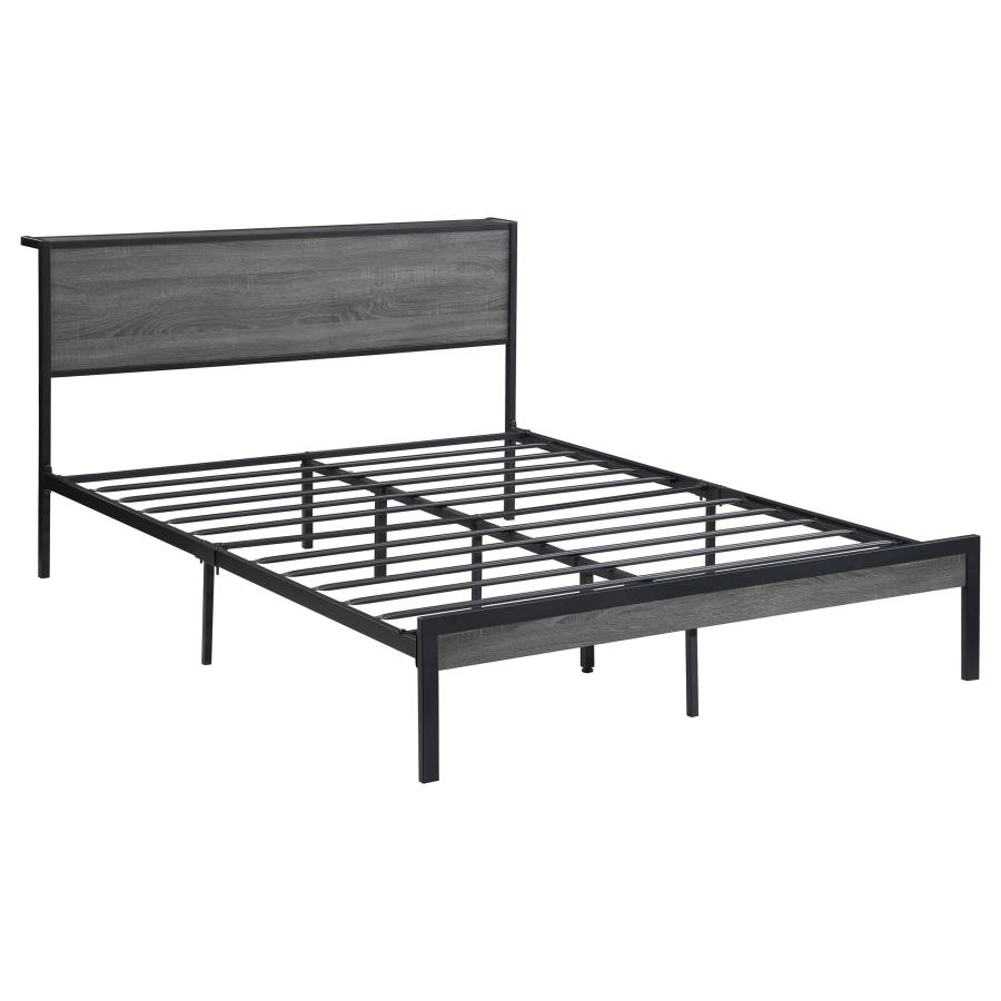 (image for) Ricky Metal Full Panel Bed Grey