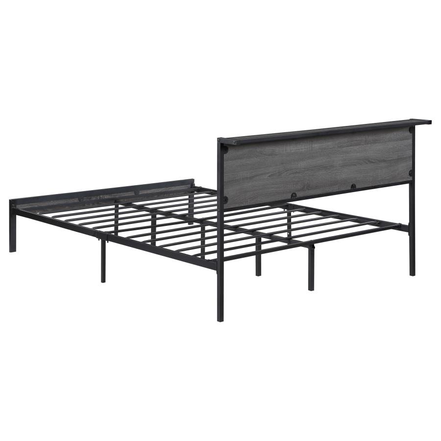 (image for) Ricky Metal Full Panel Bed Grey