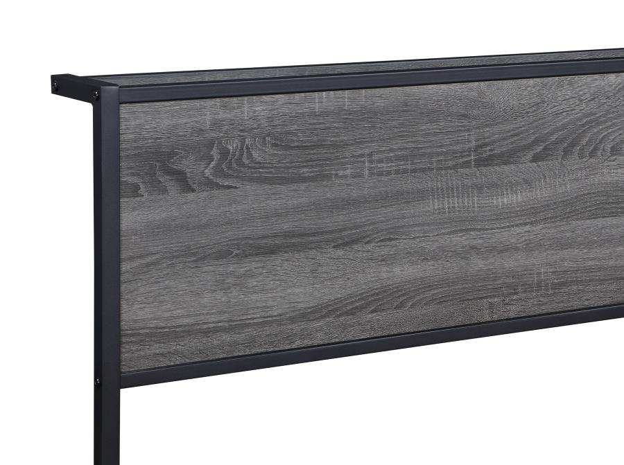 (image for) Ricky Metal Twin Panel Bed Grey