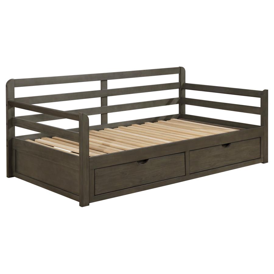 (image for) Sorrento 2-drawer Twin XL Daybed with Extension Trundle Grey