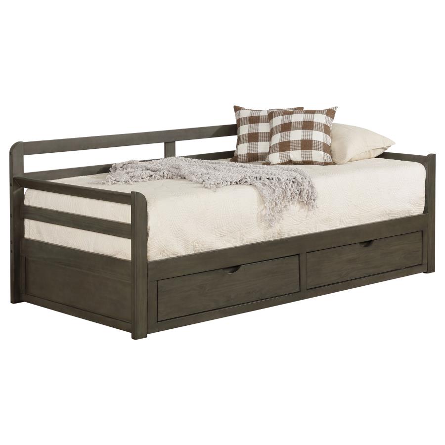 (image for) Sorrento 2-drawer Twin XL Daybed with Extension Trundle Grey