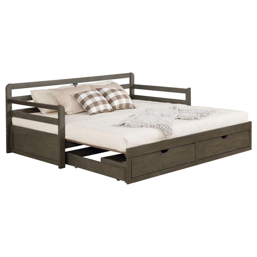 (image for) Sorrento 2-drawer Twin XL Daybed with Extension Trundle Grey