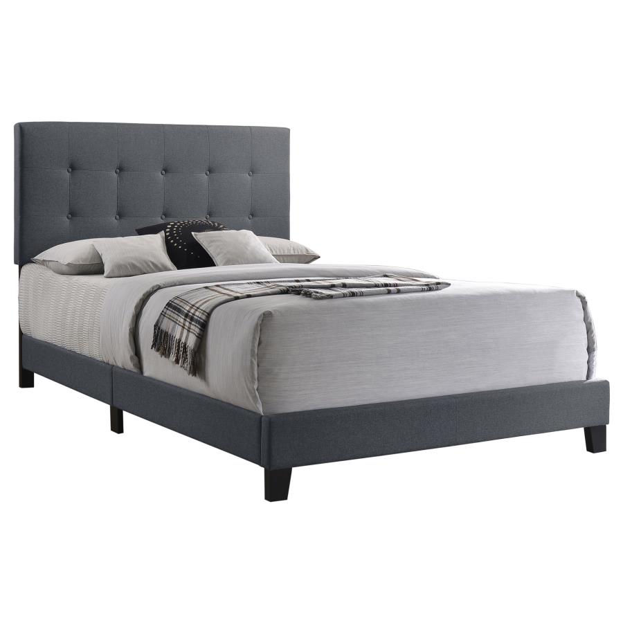 (image for) Mapes Upholstered Full Panel Bed Grey