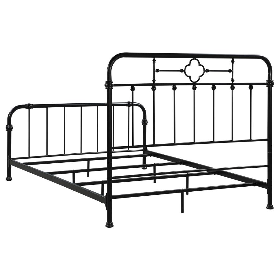 (image for) Packlan Metal Queen Open Frame Bed Matte Black