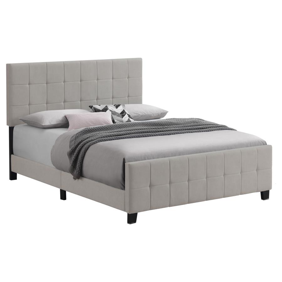 (image for) Fairfield Upholstered Queen Panel Bed Beige