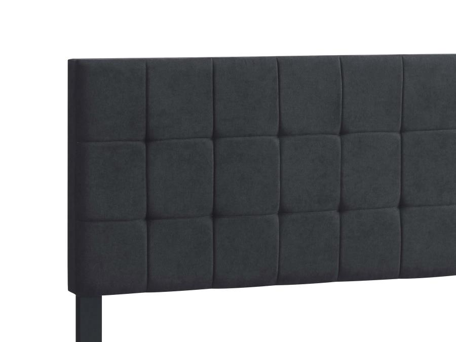 (image for) Fairfield Upholstered Queen Panel Bed Dark Grey