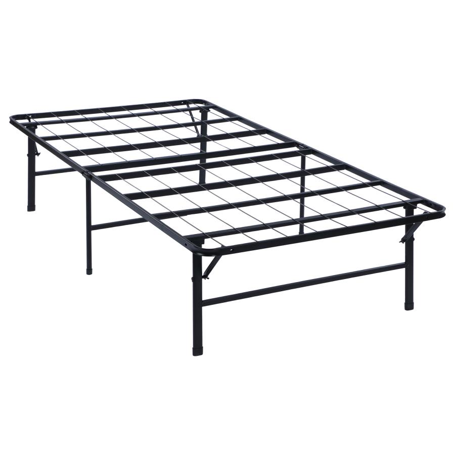 (image for) Mabel Metal Twin Mattress Support Platform Bed Black - Click Image to Close