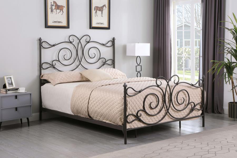 (image for) Parleys Metal Queen Open Frame Bed Dark Bronze