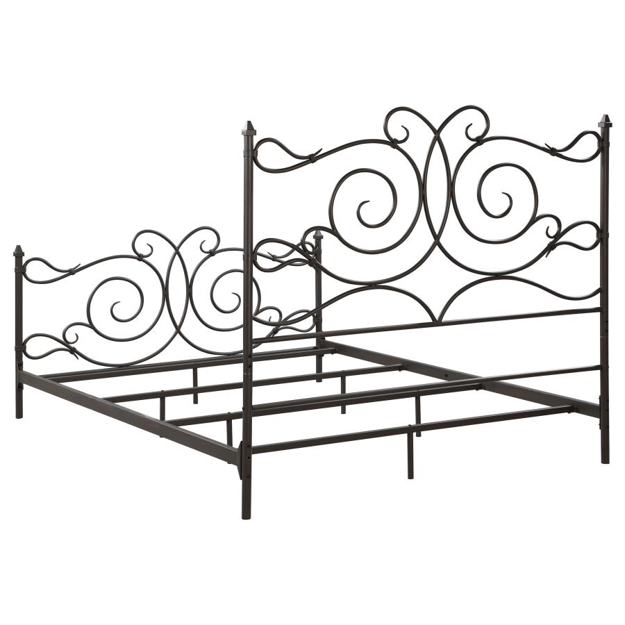 (image for) Parleys Metal Queen Open Frame Bed Dark Bronze